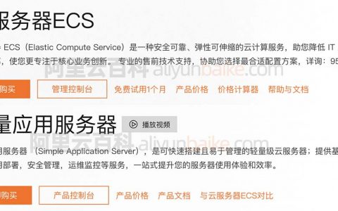 阿里云轻量应用服务器和ECS云服务器区别对比